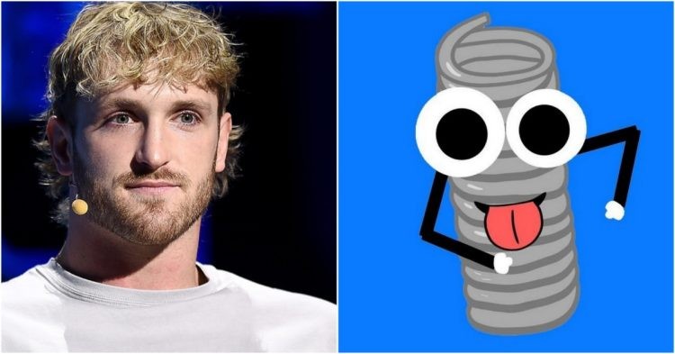 Logan Paul (left) and Dink Doink mascot (right)