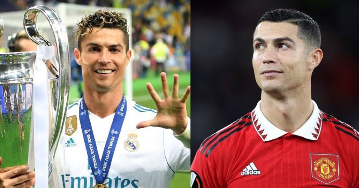 Cristiano Ronaldo won 5 UCL titles with Real Madrid and Manchester United