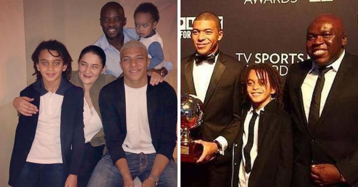 Kylian Mbappe with his family