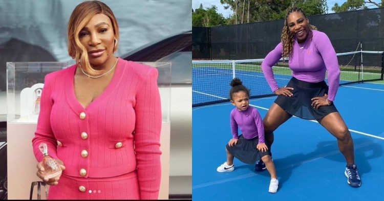 Serena Williams with daughter Olympia Ohanian