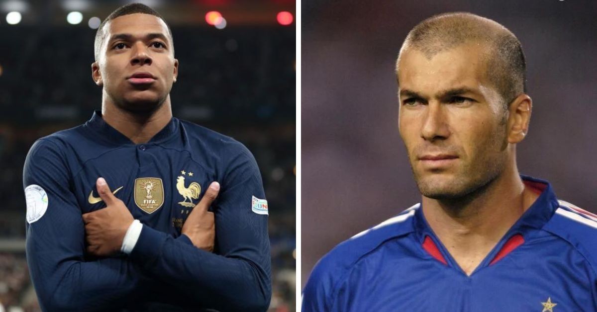 Kylian Mbappe and Zinedine Zidane