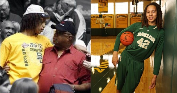 Brittney Griner during her days in high school and with her father Raymond Griner