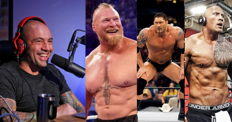 Joe Rogan has accused Brock Lesnar, Batista, The Rock of using steroids