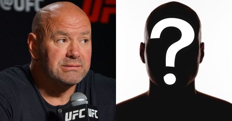Dana White (left) and a mystery man.