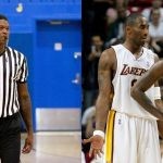 Smush Parker as an NBA referee and with Kobe Bryant on the court
