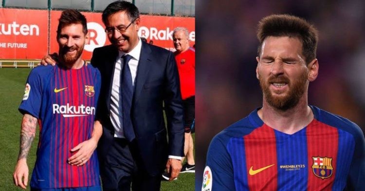 Josep Bartomeu alongside other ex-Barca board members bashed Lionel Messi