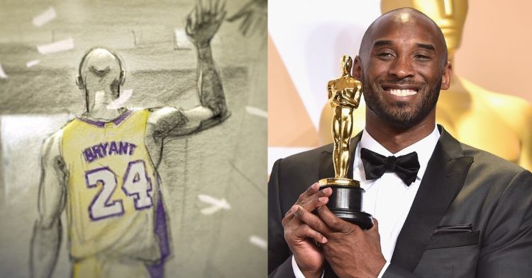 Kobe Bryant in 'Dear Basketball' and Kobe Bryant at the Oscars
