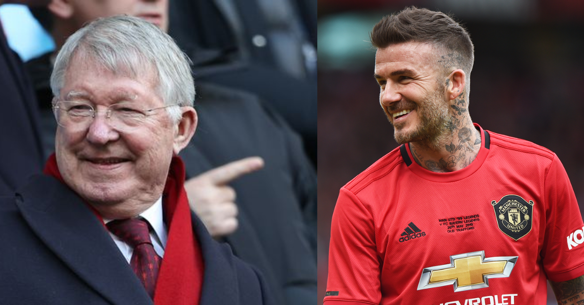 Sir Alex Ferguson and Manchester united legend David Beckham Back in Red colours