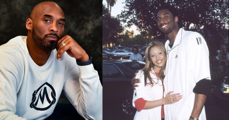 Kobe Bryant hugging his wife Vanessa Bryant