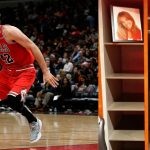 Robin Lopez dribbling and Britney Spears photo in his Locker