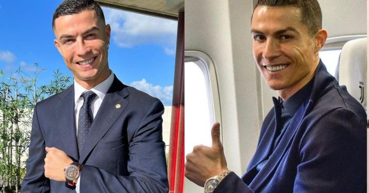 Cristiano Ronaldo wearing his expensive watches