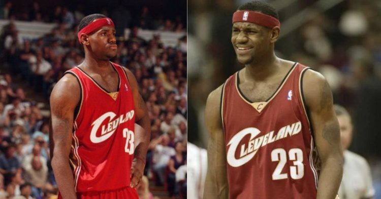 LeBron James making his NBA debut with the Cleveland Cavaliers