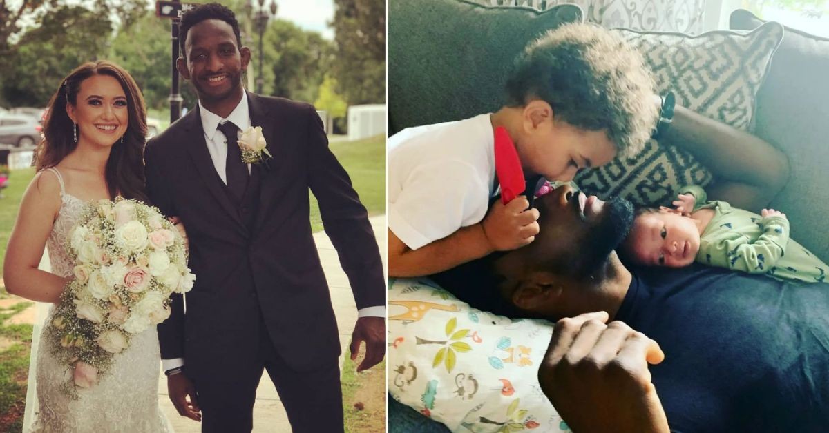 Neil Magny with his wife Emily Magny and kids