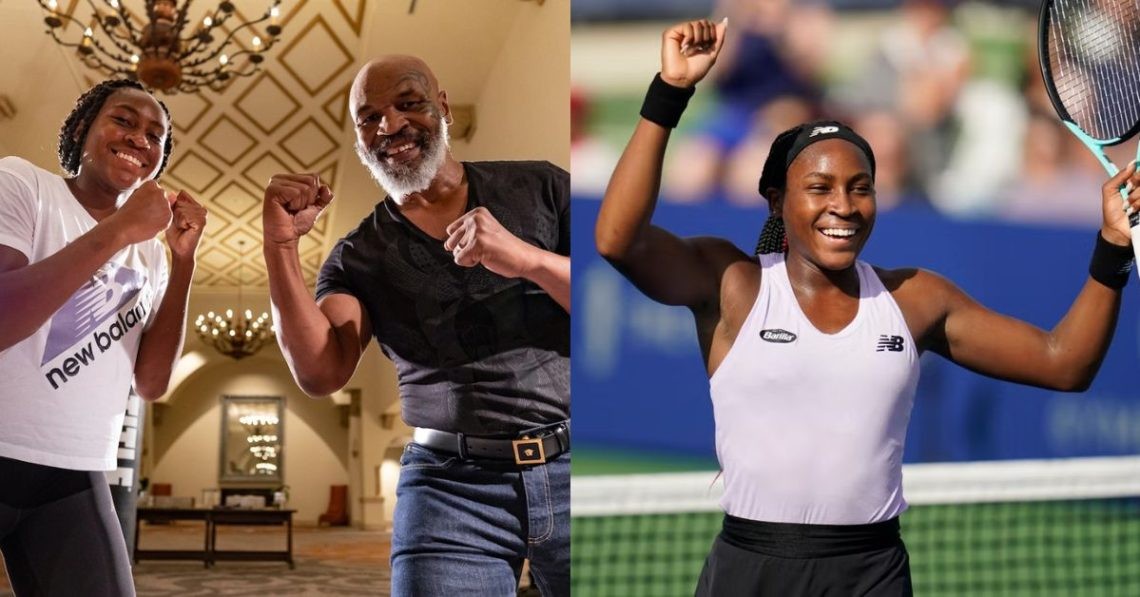Coco Gauff with boxing legend Mike Tyson (Credit: The Independent)