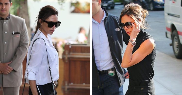 Victoria Beckham in black sunglasses