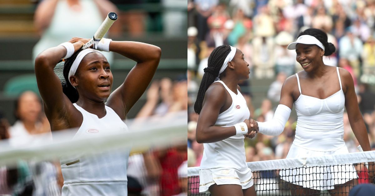 Coco Gauff in absolute amazement after defeating Venus Williams in the first-round of Wimbledon