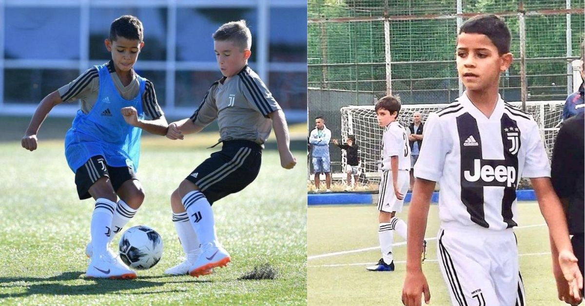 Cristiano Ronaldo Junior with Juventus's youth team