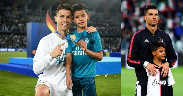 Cristiano Ronaldo Junior with his son, Cristiano Ronaldo Junior