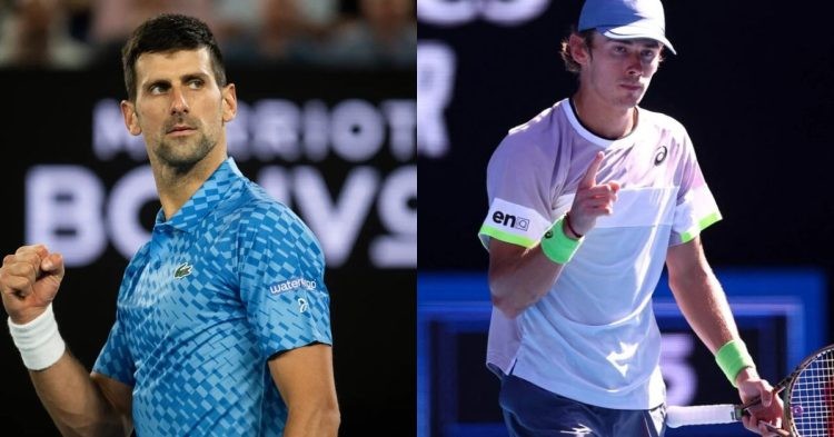 Novak Djokovic and Alex de Minaur (Credit: The Independent)