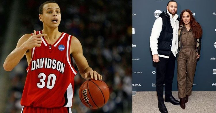 Stephen Curry and Ayesha Curry posing