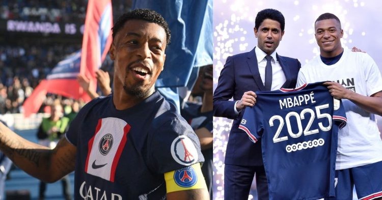 Presnel Kimpembe announces on Instagram that he was unaware about PSG's decision to make Kylian Mbappe vice-captain.
