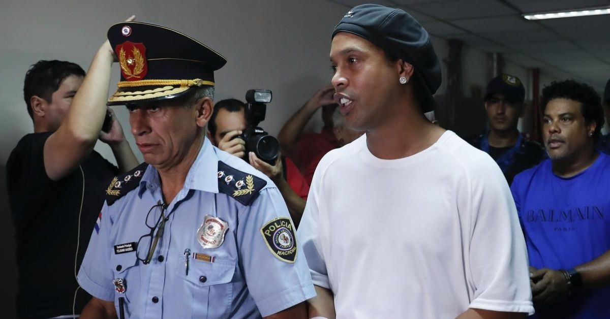 Ronaldinho arrested in Paraguay.