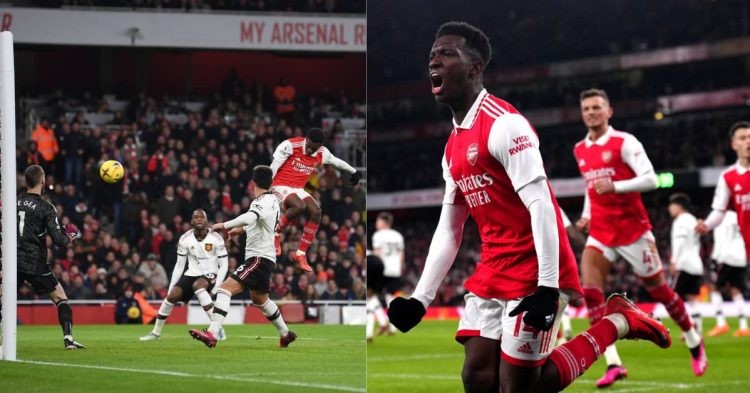 Eddie Nketiah scored a late winner to seal Arsenal's win over Manchester United.