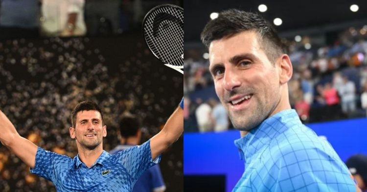 Novak Djokovic cherishing his Australian Open 2023 victory (Credit: Twitter)