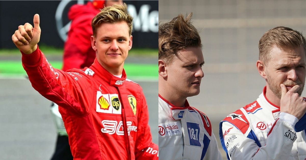 Mick Schumacher (left) , Haas 2022 Driver lineup (right) (Credit -  PlanetF1 and Autocar India)