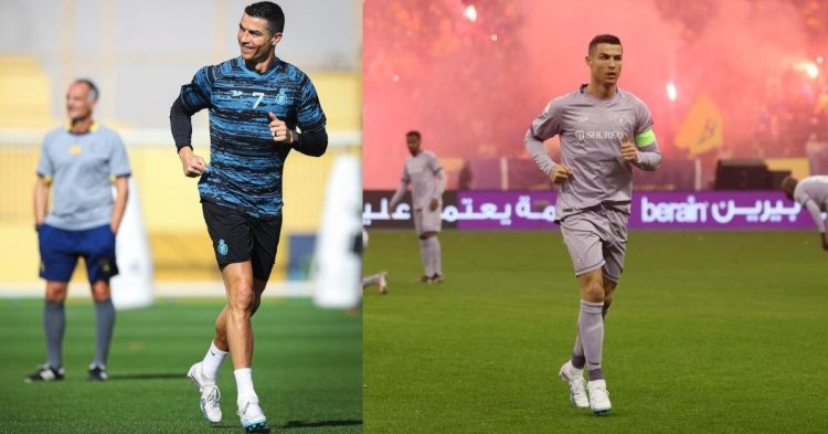 Cristiano Ronaldo is all smiles ahead of his next Al-Nassr match