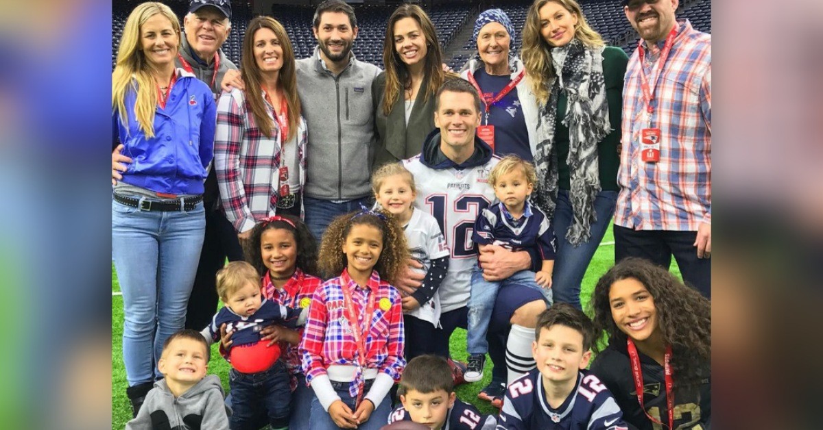 Tom Brady with friends and family