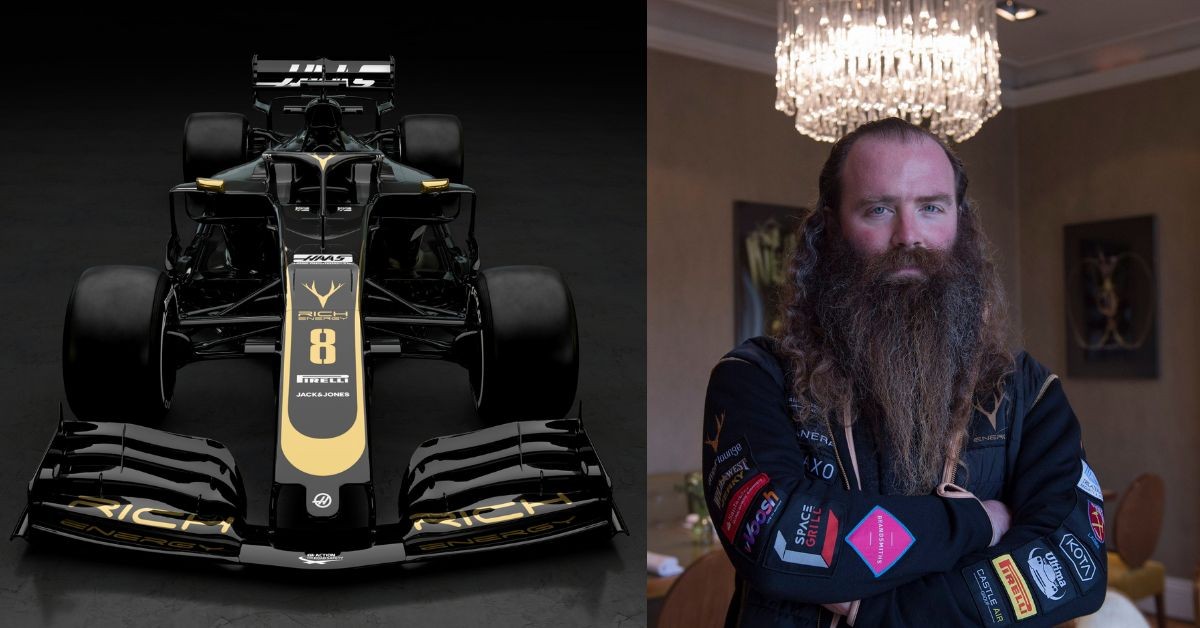 Haas VF-19(left), William Storey of Rich Energy (right) Credit- (Racecar Engineering, The Telegraph)