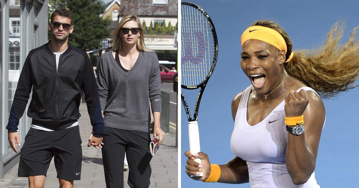 Serena Williams, Maria Sharapova and Grigor Dimitrov