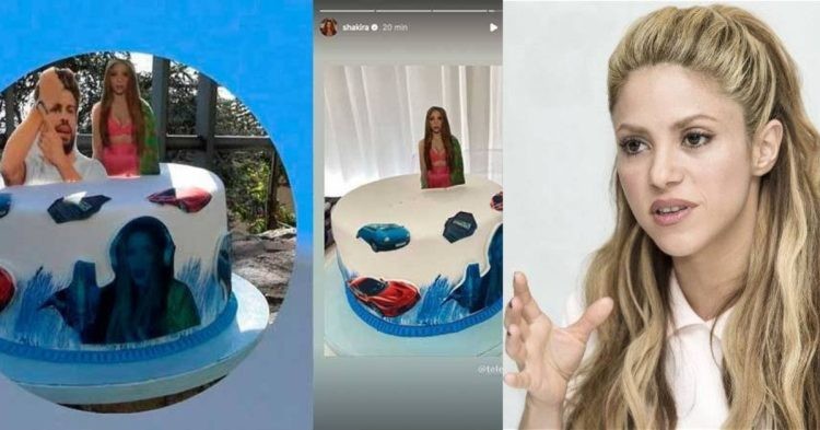 Shakira received birthday cake with Gerard Pique's face on it