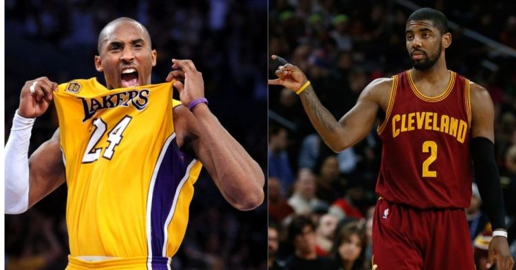 Kyrie Irving and Kobe Bryant on the court