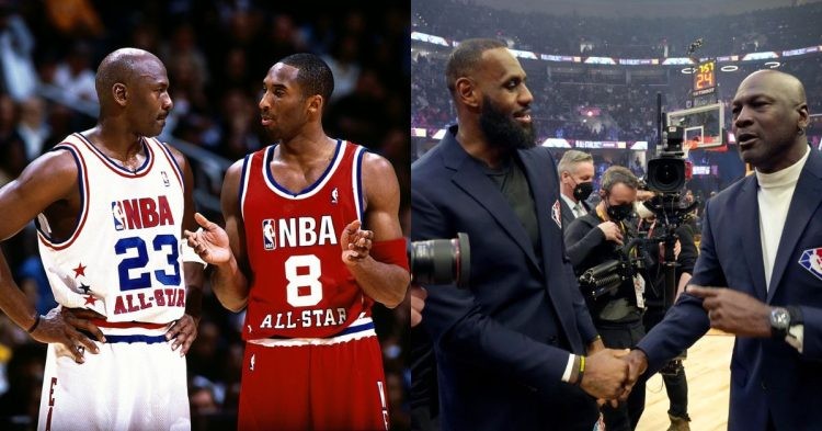 Michael Jordan with Kobe Bryant and LeBron James