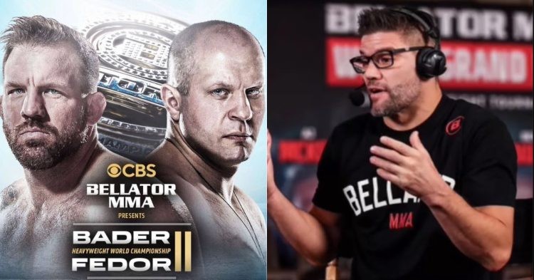 Bellator 290 official poster (left) and Josh Thomson (right)