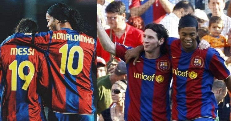 Lionel Messi and Ronaldinho