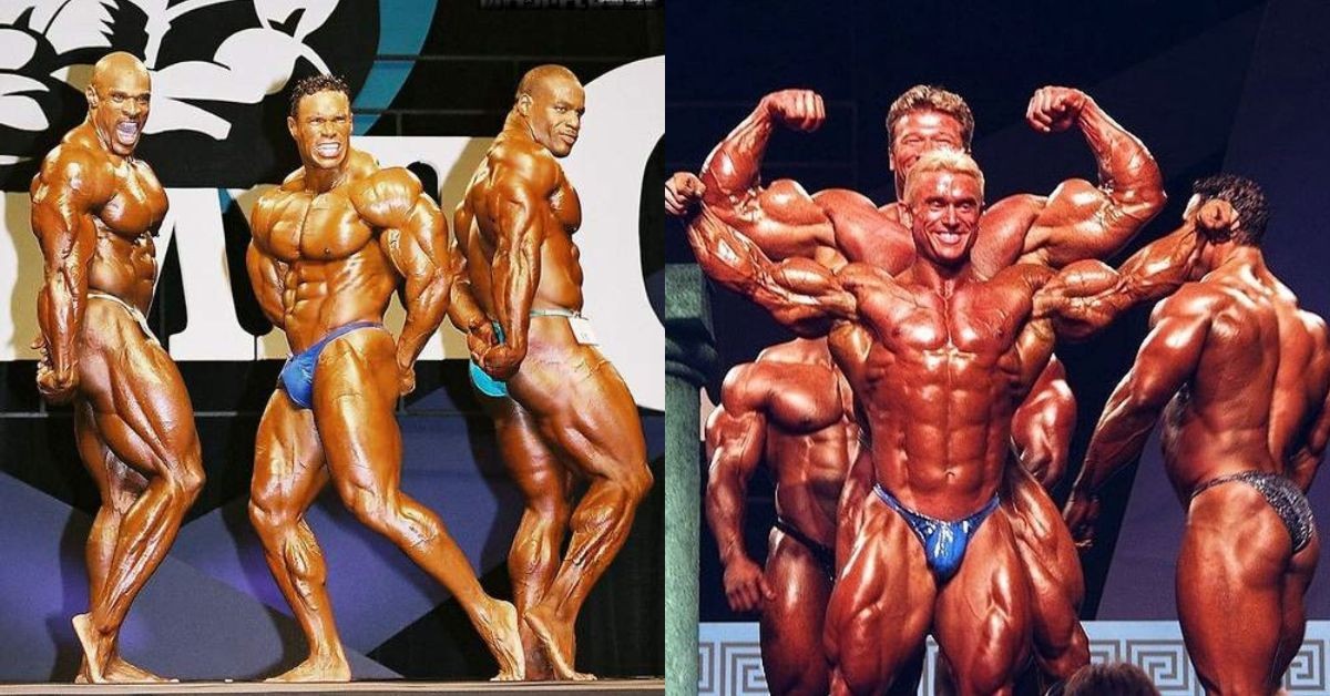 Steroids in Mr. Olympia's competitions (Credit: Pinterest and Muscle Base)