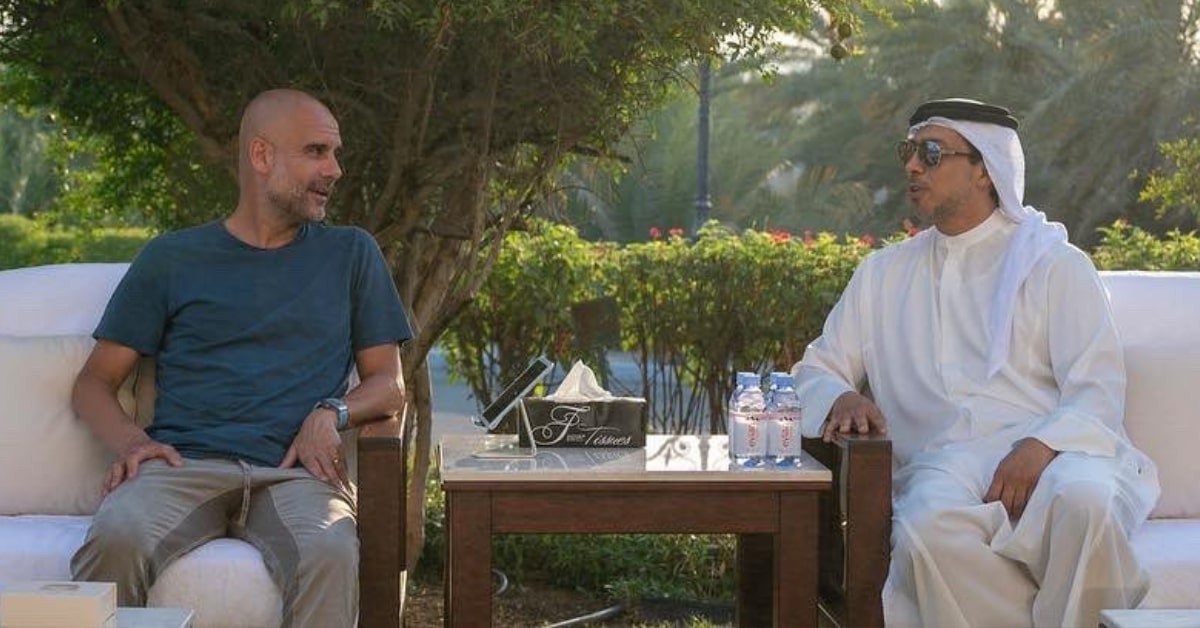 Pep Guardiola meets Sheikh Mansour