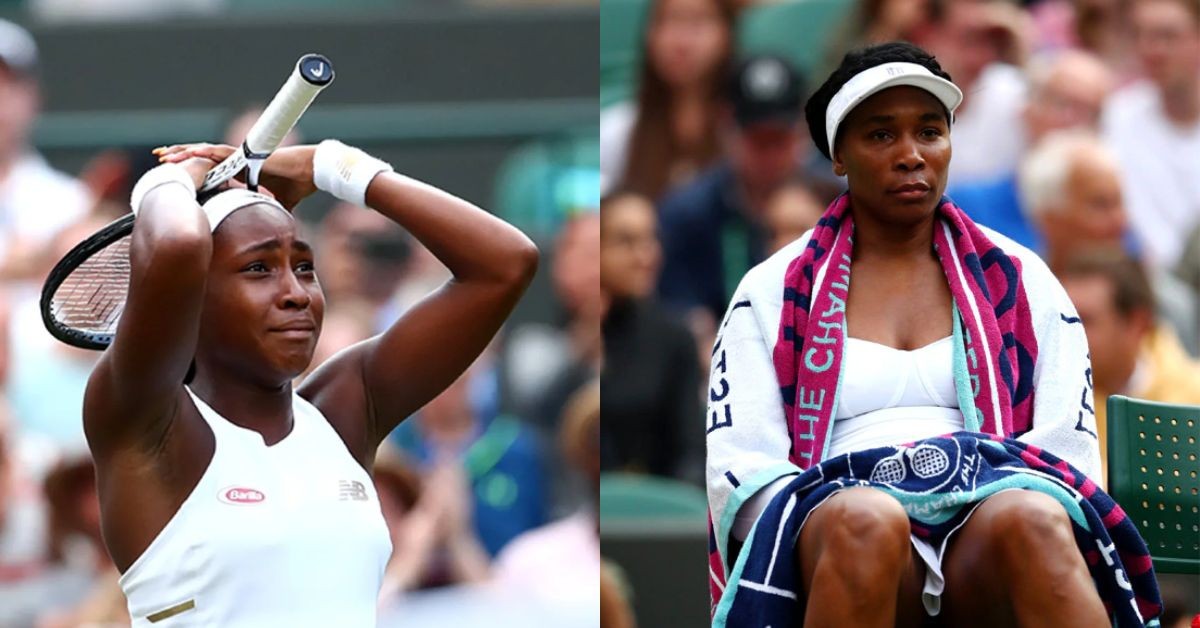 Coco Gauff in tears after defeating Venus Williams in the 2019 Wimbledon Championship (Credit: Complex)