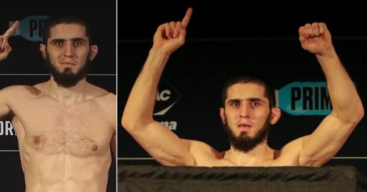 Islam Makhachev at the UFC 284 official weigh-ins