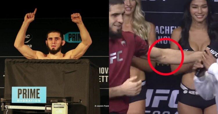 Islam Makhachev and the injection marks on his arm