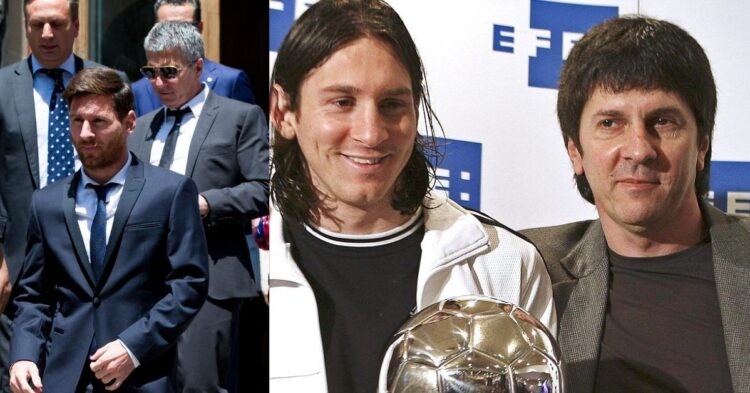 Lionel Messi with his father, Jorge Messi