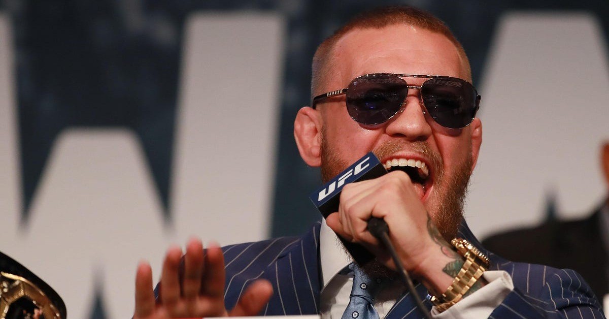 Conor McGregor on the mic.