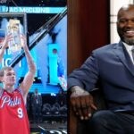 Mac McClung with the Dunk Contest title and Shaquille O'Neal