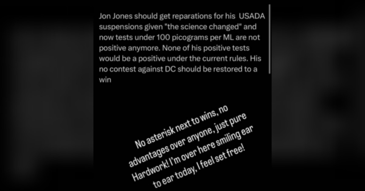 Jon Jones Instagram screenshot