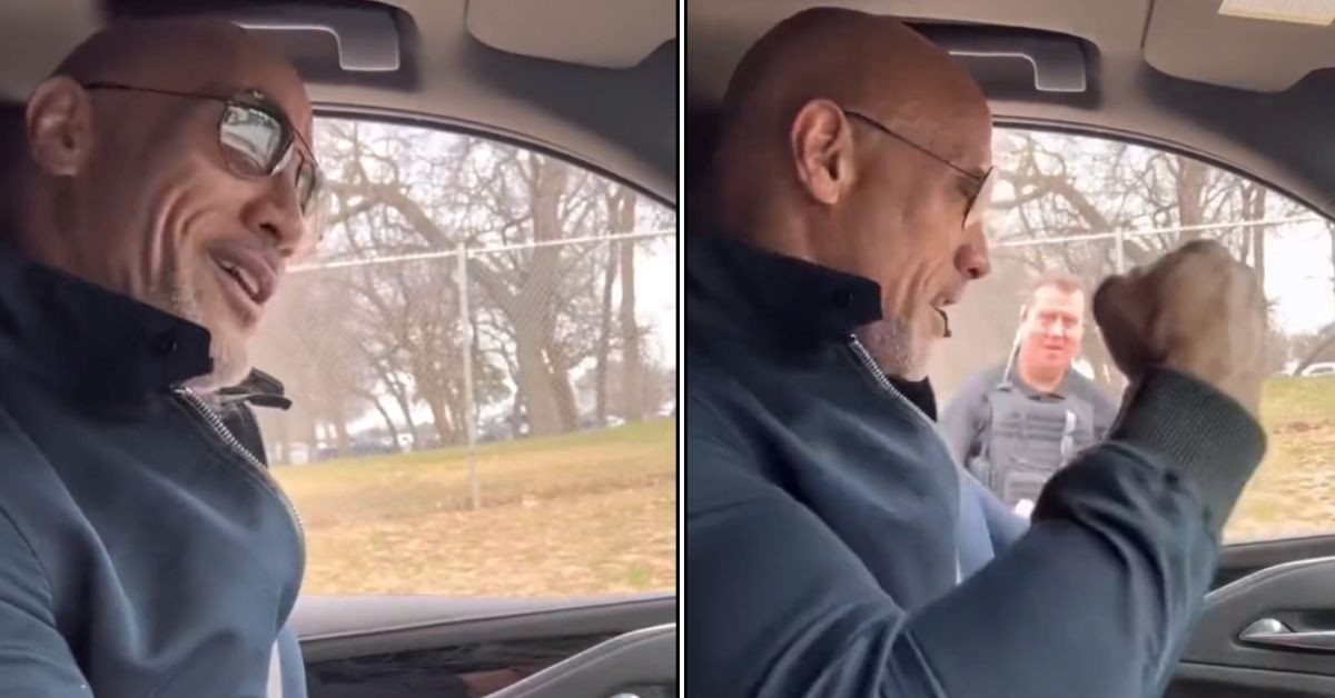 Dwayne Johnson was stopped by police while driving in Texas