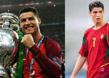 Cristiano Ronaldo made his debut for Portugal