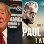 Bob Arum and Jake Paul vs Tommy Fury poster